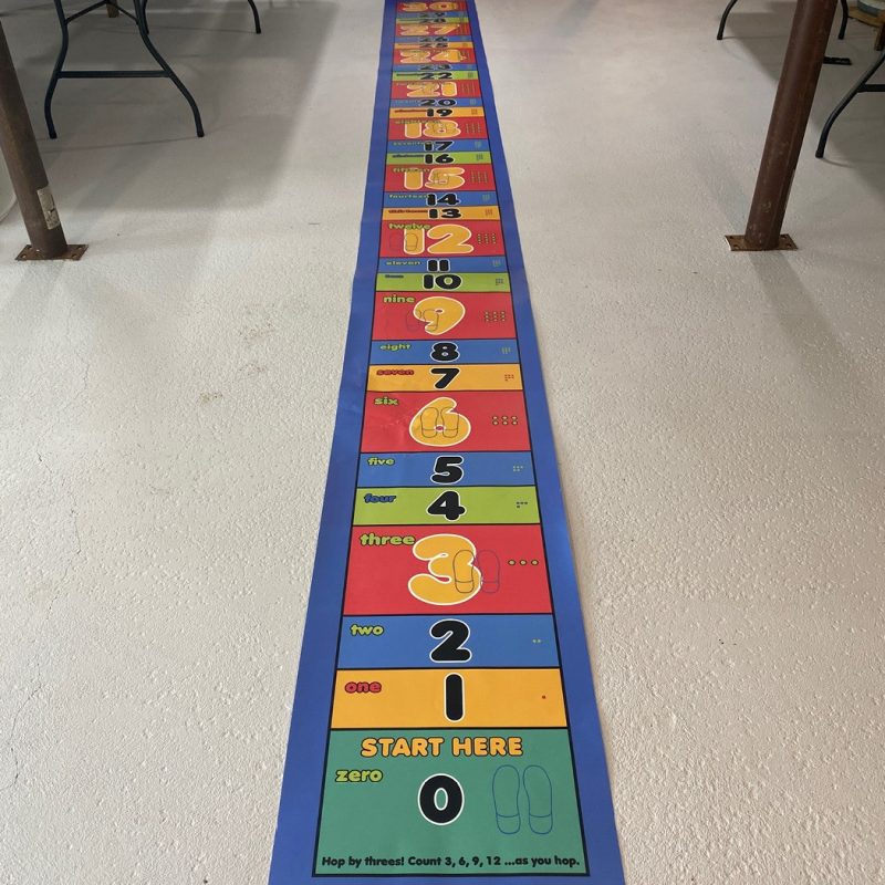 sticker number line skip counting hallway sensory path stickers games for the classroom