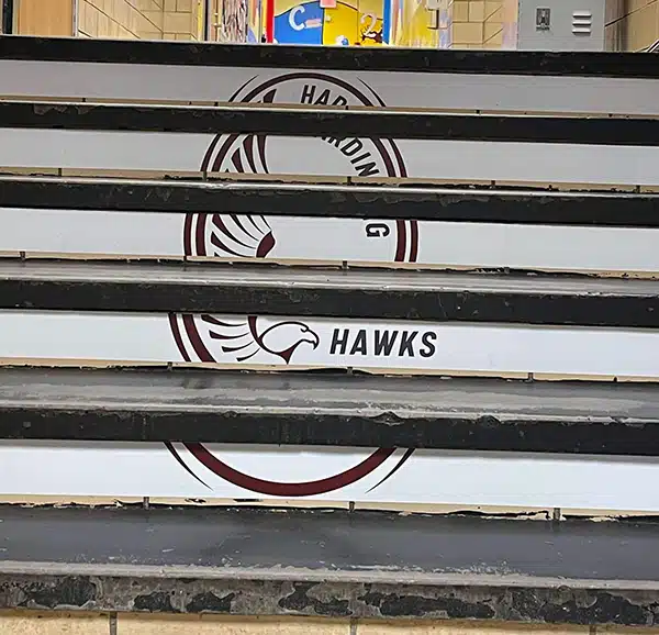 custom stair stickers for schools riser ideas decoration